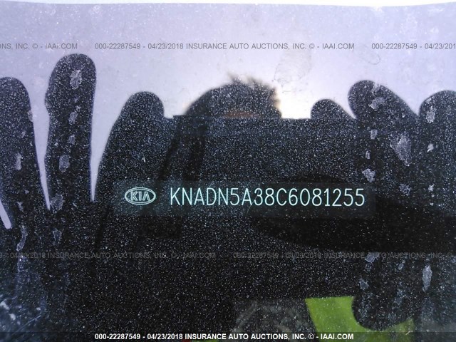 KNADN5A38C6081255 - 2012 KIA RIO EX/SX BLACK photo 9