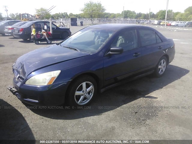 1HGCM56157A067777 - 2007 HONDA ACCORD VALUE BLUE photo 2