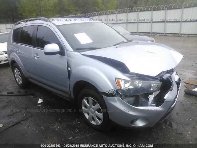 JA4AS2AWXCU019773 - 2012 MITSUBISHI OUTLANDER ES SILVER photo 1