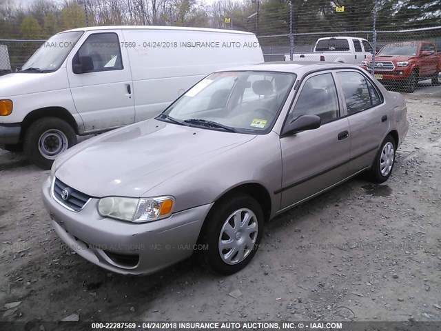 2T1BR12E71C396044 - 2001 TOYOTA COROLLA CE/LE/S GRAY photo 2