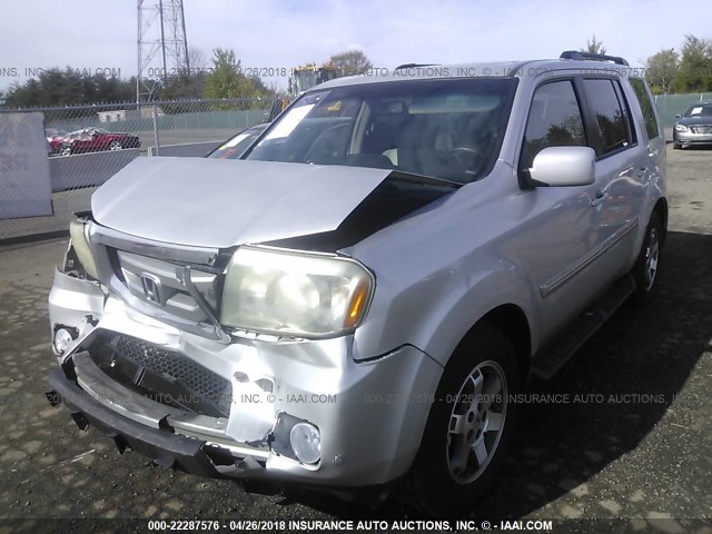 5FNYF38959B026503 - 2009 HONDA PILOT TOURING SILVER photo 2