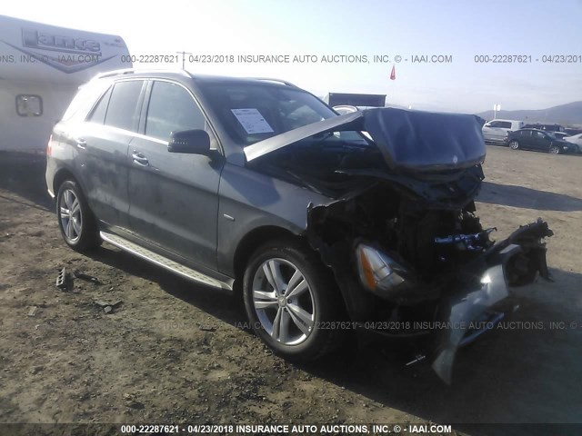 4JGDA5HB5CA026430 - 2012 MERCEDES-BENZ ML 350 4MATIC GRAY photo 1