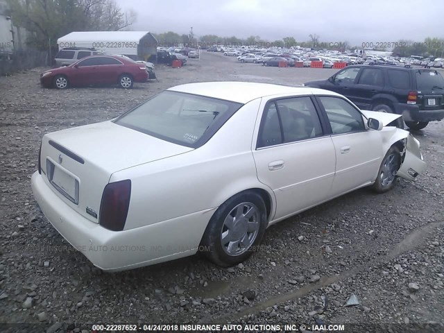 1G6KF57992U262736 - 2002 CADILLAC DEVILLE DTS WHITE photo 4