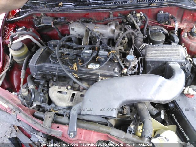 JT2AC52L1T0189710 - 1996 TOYOTA TERCEL STD/DX RED photo 10