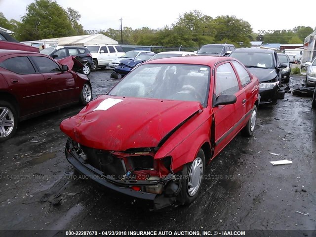 JT2AC52L1T0189710 - 1996 TOYOTA TERCEL STD/DX RED photo 2