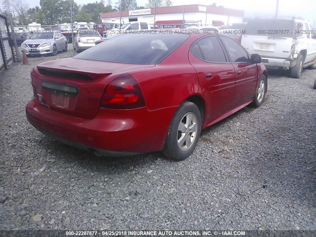 2G2WP552781149541 - 2008 PONTIAC GRAND PRIX RED photo 4