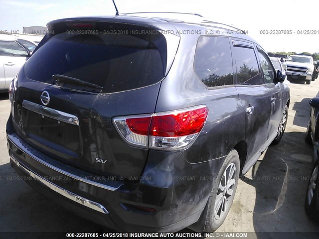 5N1AR2MN3EC615557 - 2014 NISSAN PATHFINDER S/SV/SL/PLATINUM 灰色 照片 4