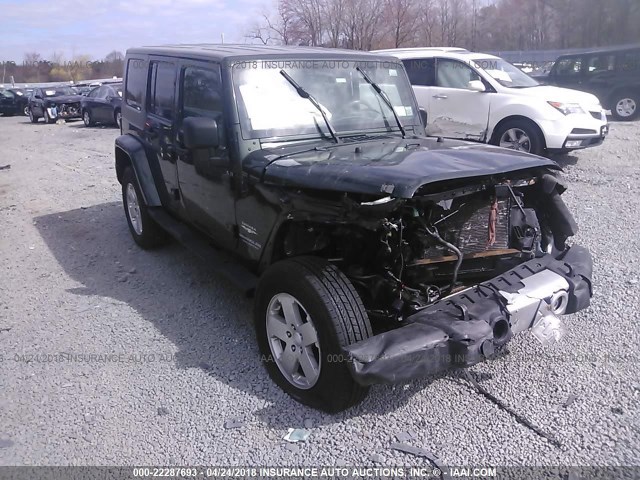 1J4BA5H11AL125583 - 2010 JEEP WRANGLER UNLIMITE SAHARA GREEN photo 1