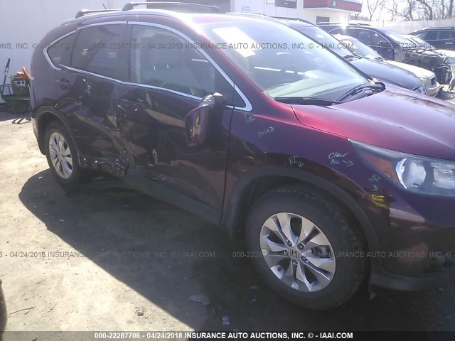 5J6RM4H71DL028585 - 2013 HONDA CR-V EXL RED photo 6