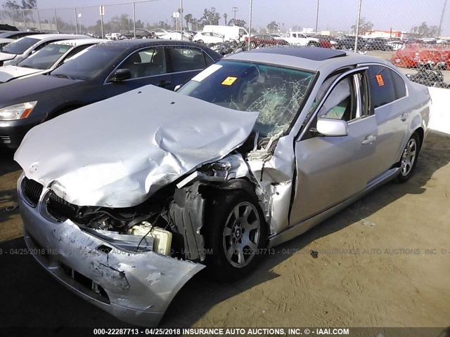 WBANA535X4B175435 - 2004 BMW 525 I SILVER photo 2