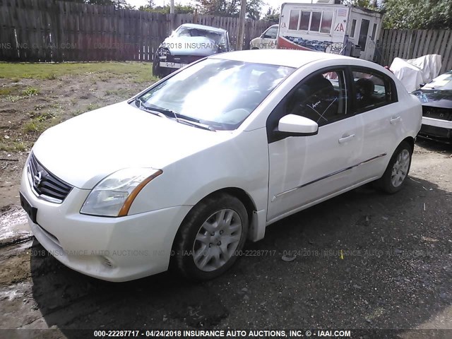 3N1AB6AP6AL635616 - 2010 NISSAN SENTRA 2.0/2.0S/SR/2.0SL WHITE photo 2