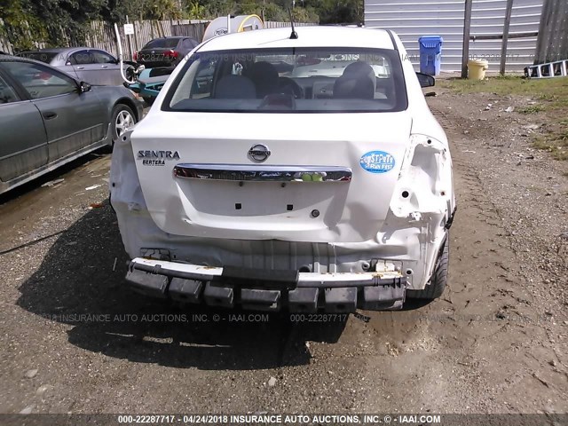 3N1AB6AP6AL635616 - 2010 NISSAN SENTRA 2.0/2.0S/SR/2.0SL WHITE photo 6