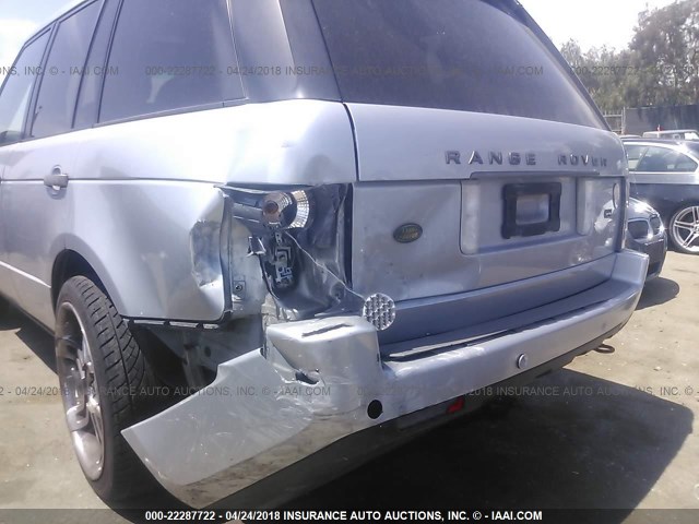 SALME15467A262641 - 2007 LAND ROVER RANGE ROVER HSE SILVER photo 6