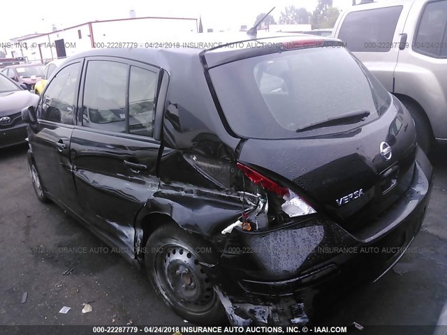 3N1BC1CP5BL516510 - 2011 NISSAN VERSA S/SL BLACK photo 3