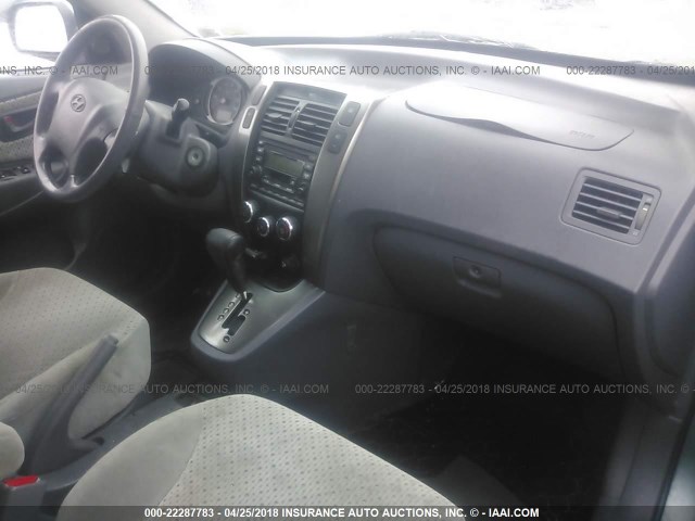 KM8JN72D05U092060 - 2005 HYUNDAI TUCSON GLS/LX TURQUOISE photo 5