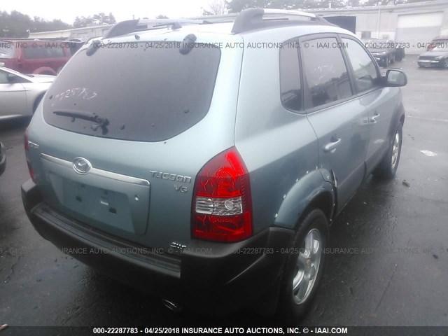 KM8JN72D05U092060 - 2005 HYUNDAI TUCSON GLS/LX TURQUOISE photo 6