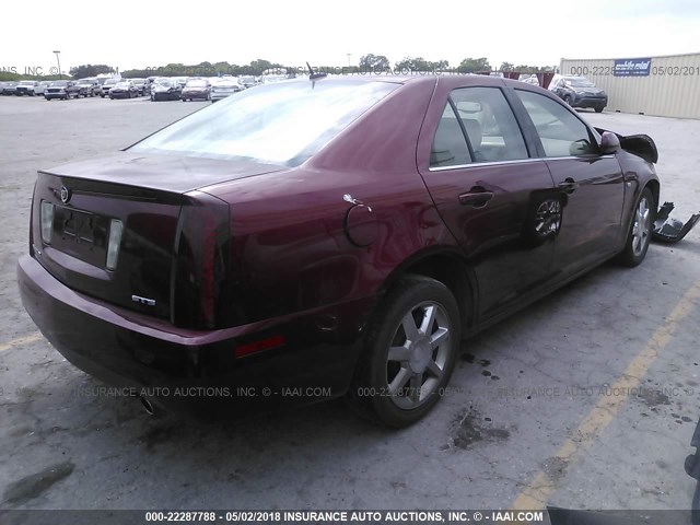 1G6DW677560159274 - 2006 CADILLAC STS RED photo 4