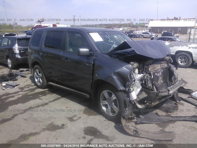 5FNYF3H77CB017212 - 2012 HONDA PILOT EXLN GRAY photo 1