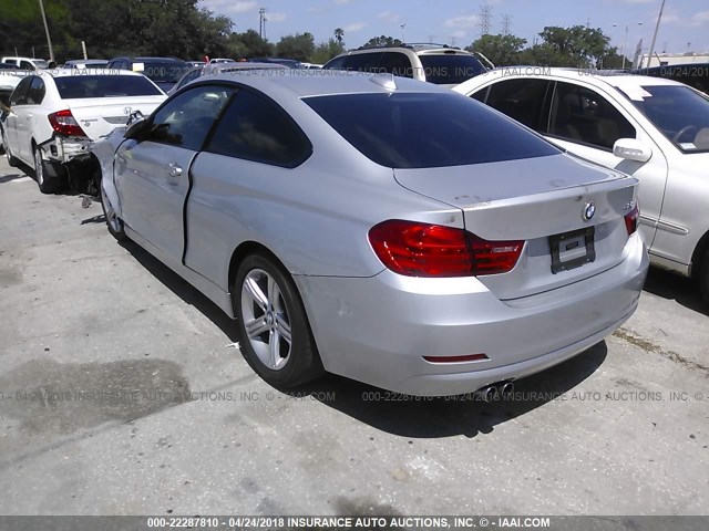 WBA3N3C55EF711881 - 2014 BMW 428 I GRAY photo 3