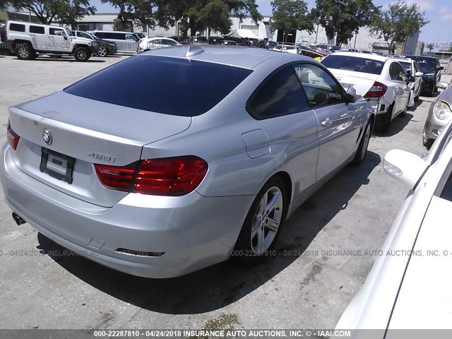 WBA3N3C55EF711881 - 2014 BMW 428 I GRAY photo 4