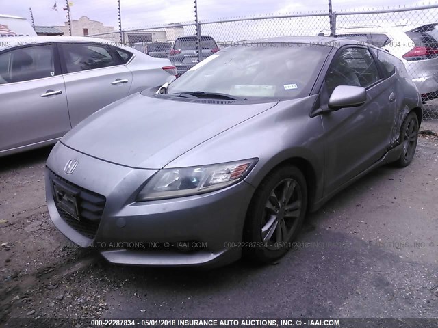 JHMZF1C65BS011884 - 2011 HONDA CR-Z EX SILVER photo 2