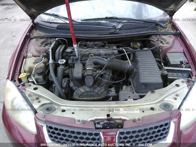 1B3EL46X76N134266 - 2006 DODGE STRATUS SXT RED photo 10