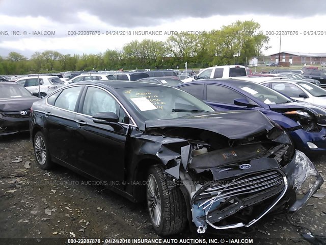 3FA6P0K96ER320406 - 2014 FORD FUSION TITANIUM BLACK photo 1