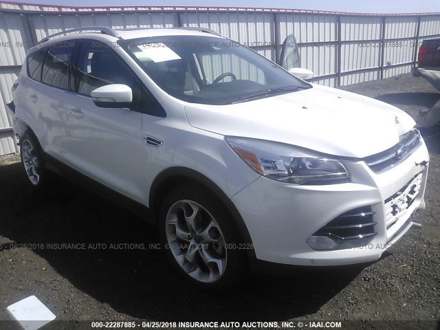 1FMCU9JX1EUA22845 - 2014 FORD ESCAPE TITANIUM WHITE photo 1