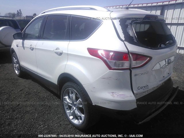 1FMCU9JX1EUA22845 - 2014 FORD ESCAPE TITANIUM WHITE photo 3