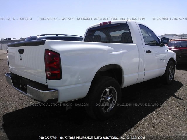 1D7HA16K17J541891 - 2007 DODGE RAM 1500 ST WHITE photo 4