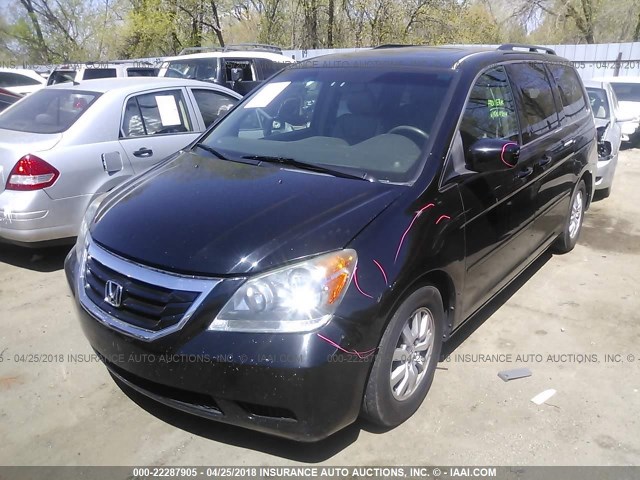 5FNRL3H68AB037115 - 2010 HONDA ODYSSEY EXL BLACK photo 2