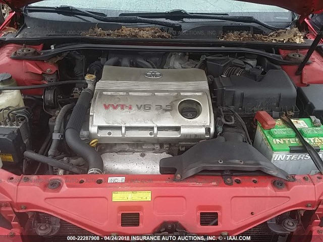 4T1FA38P66U083666 - 2006 TOYOTA CAMRY SOLARA SE/SLE წითელი ფოტო 10