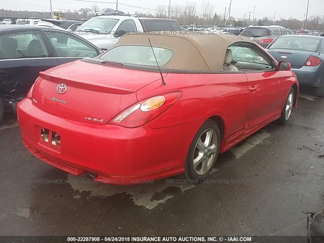 4T1FA38P66U083666 - 2006 TOYOTA CAMRY SOLARA SE/SLE RED photo 4