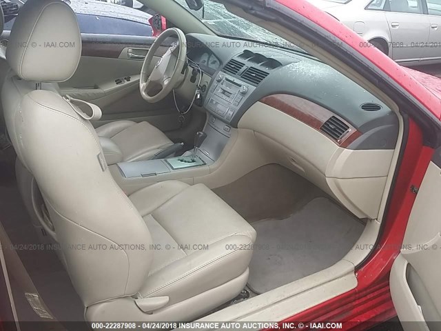 4T1FA38P66U083666 - 2006 TOYOTA CAMRY SOLARA SE/SLE წითელი ფოტო 5