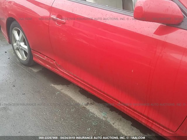 4T1FA38P66U083666 - 2006 TOYOTA CAMRY SOLARA SE/SLE წითელი ფოტო 6