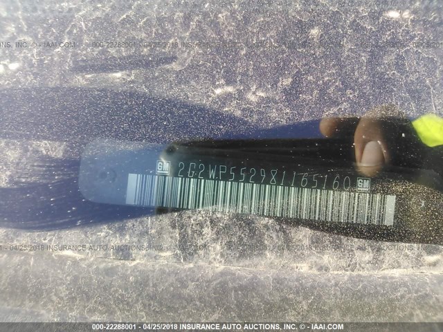 2G2WP552981165160 - 2008 PONTIAC GRAND PRIX BLACK photo 9