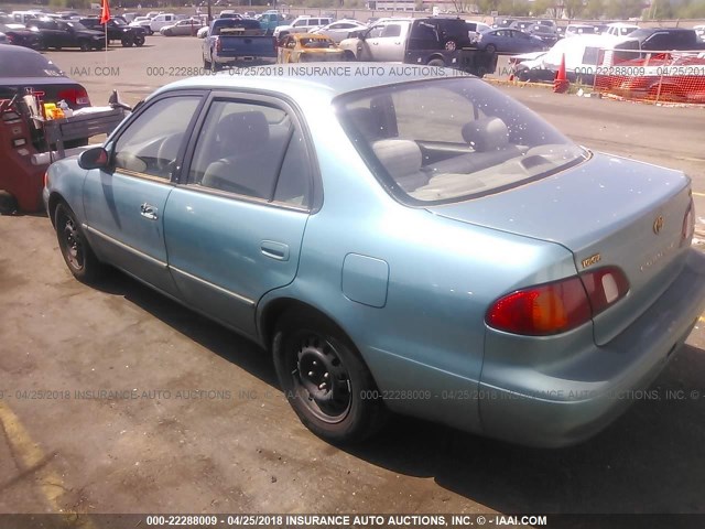 1NXBR12E2XZ256278 - 1999 TOYOTA COROLLA VE/CE/LE TURQUOISE photo 3