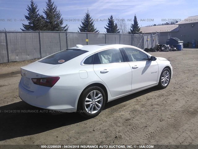 1G1ZJ5SU4GF321752 - 2016 CHEVROLET MALIBU HYBRID WHITE photo 4