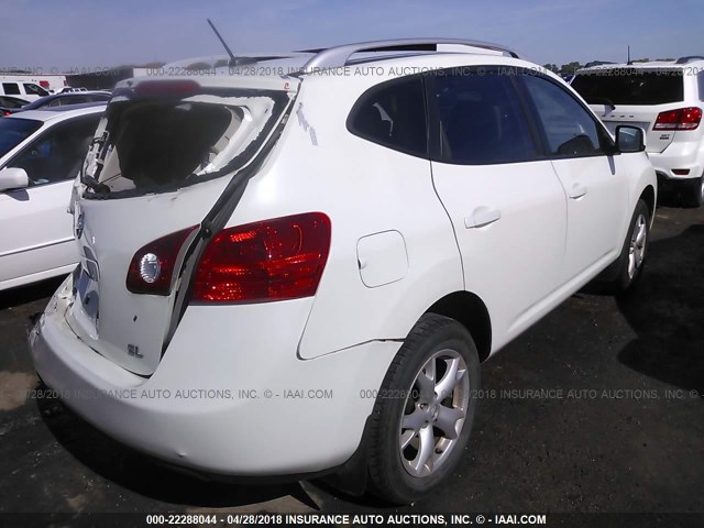 JN8AS58T58W023328 - 2008 NISSAN ROGUE S/SL WHITE photo 4