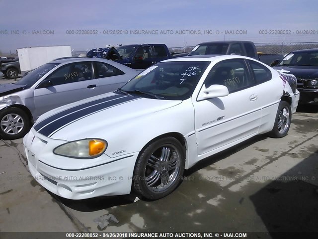 1G2NW12E8XM807294 - 1999 PONTIAC GRAND AM GT WHITE photo 2