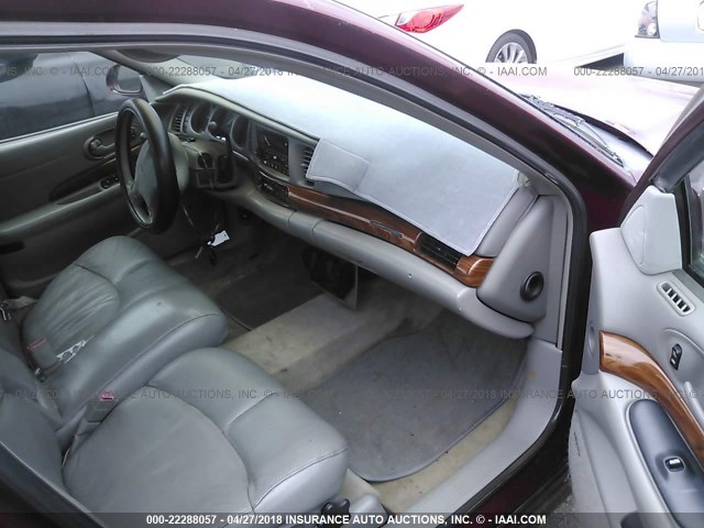 1G4HP54K414289252 - 2001 BUICK LESABRE CUSTOM MAROON photo 5