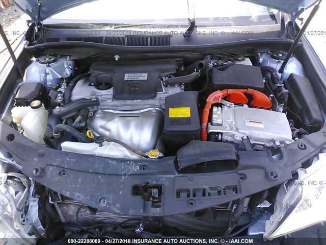 4T1BD1FKXCU042857 - 2012 TOYOTA CAMRY HYBRID/LE/XLE 浅蓝色 照片 10