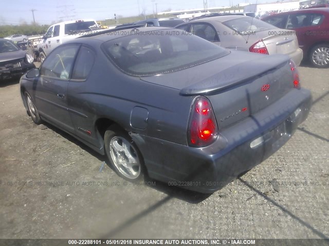 2G1WX15K049173673 - 2004 CHEVROLET MONTE CARLO SS ვერცხლისფერი ფოტო 3