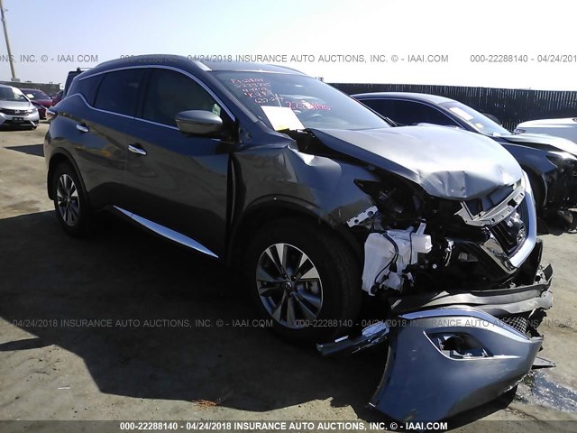 5N1AZ2MG2HN133768 - 2017 NISSAN MURANO S/SL/SV/PLATINUM GRAY photo 1