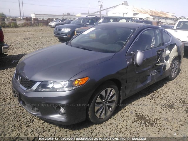 1HGCT1B81FA011445 - 2015 HONDA ACCORD EXL GRAY photo 2