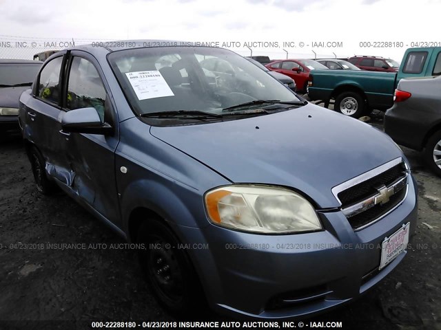 KL1TD56657B119484 - 2007 CHEVROLET AVEO LS BLUE photo 1