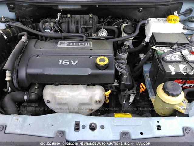 KL1TD56657B119484 - 2007 CHEVROLET AVEO LS BLUE photo 10