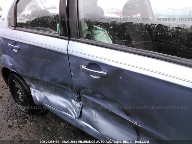 KL1TD56657B119484 - 2007 CHEVROLET AVEO LS BLUE photo 6