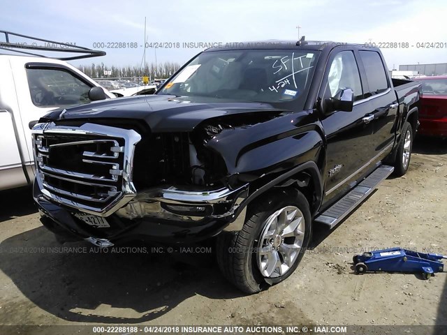 3GTP1NEC3JG226106 - 2018 GMC SIERRA C1500 SLT BLACK photo 2