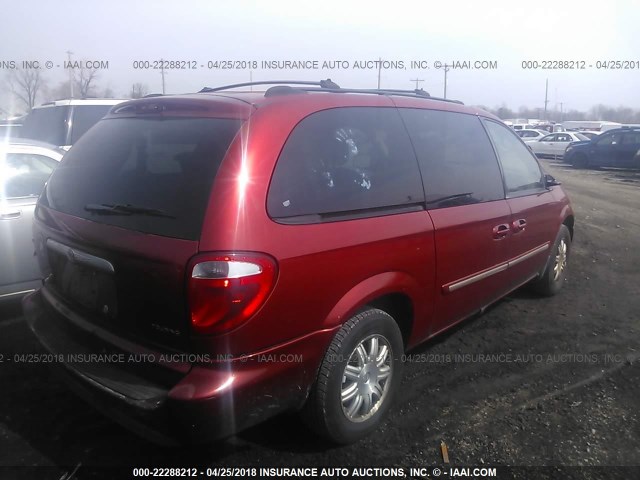 2C4GP54LX5R494134 - 2005 CHRYSLER TOWN & COUNTRY TOURING RED photo 4